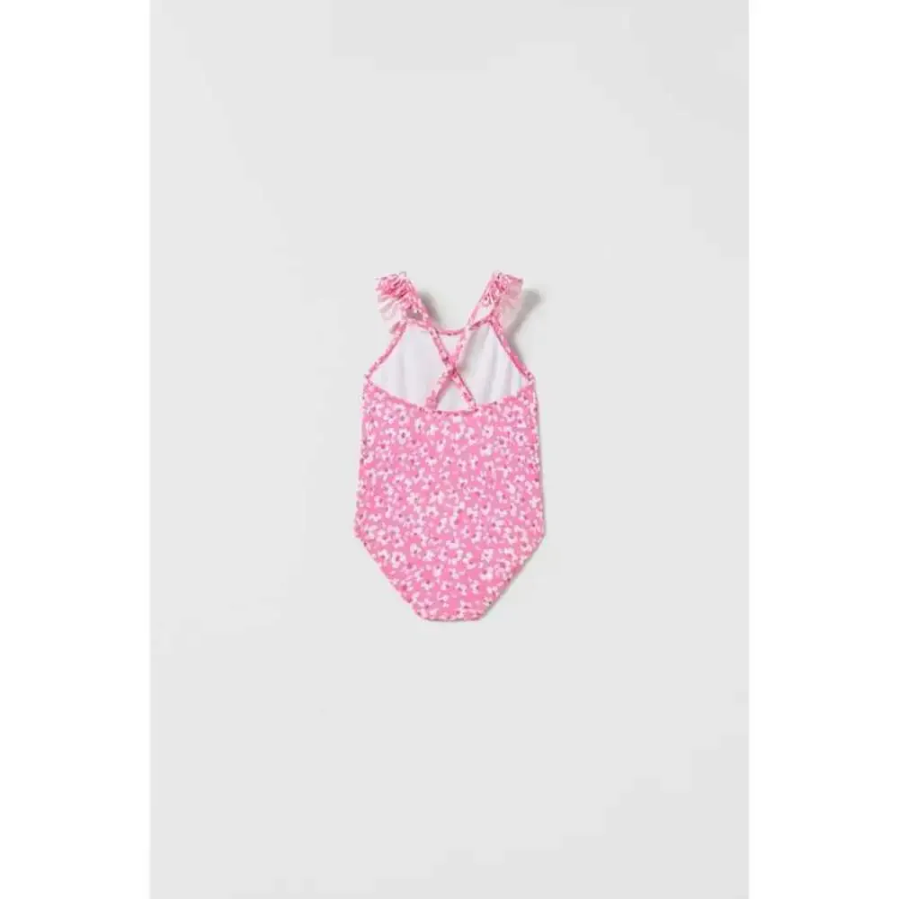 RUFFLED FLORAL SWIMSUIT